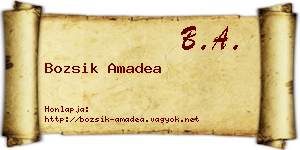Bozsik Amadea névjegykártya